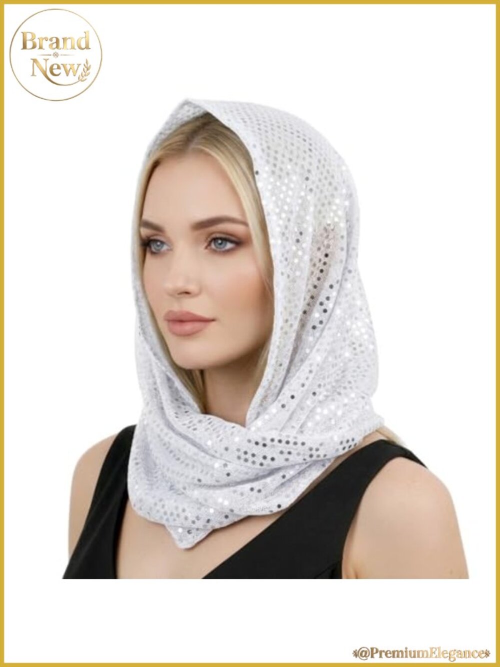 Sequin Unisex Rave Hood Fashion Head Scarf Breathable Polyester Headwrap